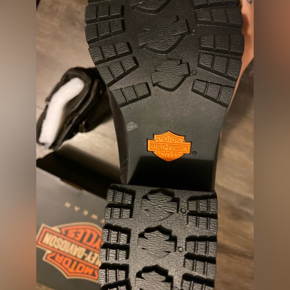 Leather Women’s Sz7/7.5 Harley Davidson Marinda Motorcycle Riding Boots Brown - Picture 11 of 15